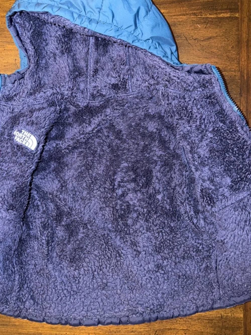 The North Face Reversible Winter Jacket Hood Blue Sz 3T